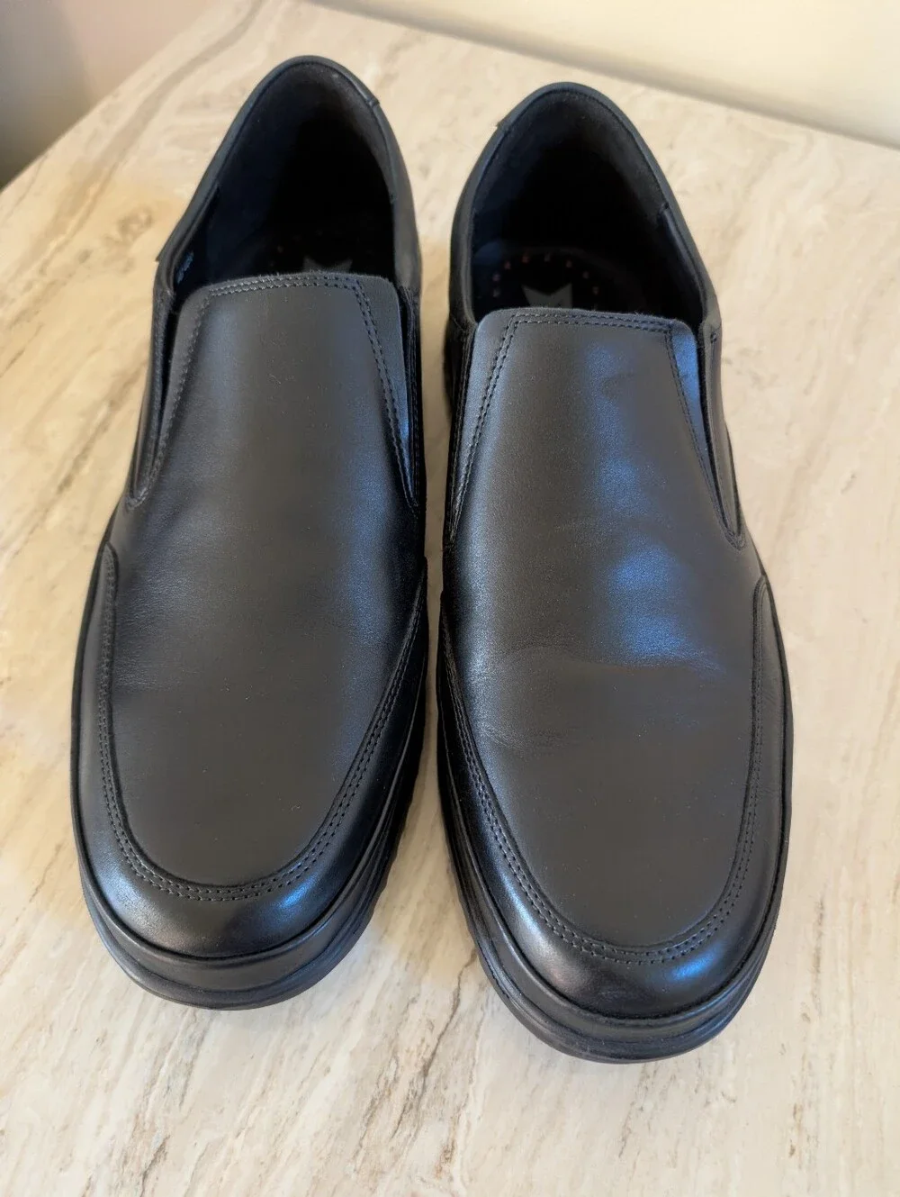 Mephisto Twain Black Leather Slip-on Comfort Shoes, Men's Sz 10